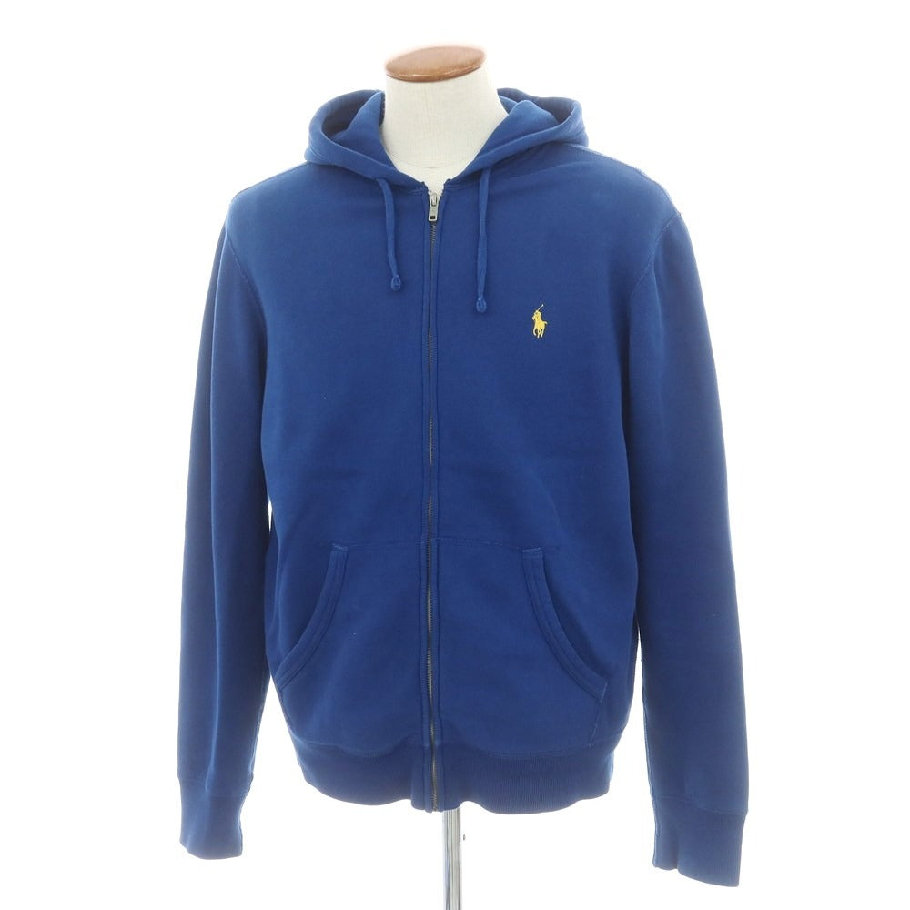 【中古】ポロ ラルフローレン Polo Ralph Lauren コットンポリエステル ジップアップ パーカー ダークブルー【 M 】【 状態ランクC 】【 メンズ 】