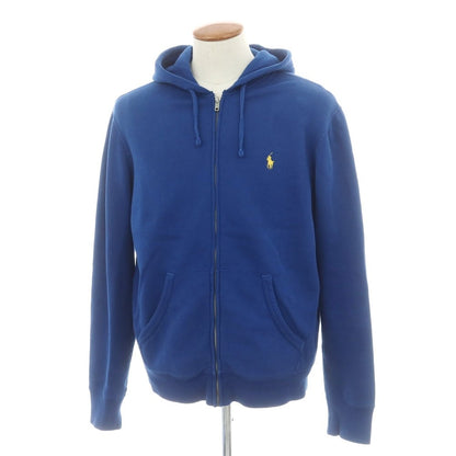 【中古】ポロ ラルフローレン Polo Ralph Lauren コットンポリエステル ジップアップ パーカー ダークブルー【 M 】【 状態ランクC 】【 メンズ 】