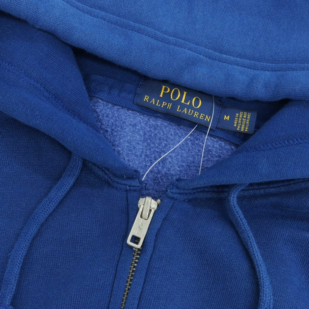 【中古】ポロ ラルフローレン Polo Ralph Lauren コットンポリエステル ジップアップ パーカー ダークブルー【 M 】【 状態ランクC 】【 メンズ 】