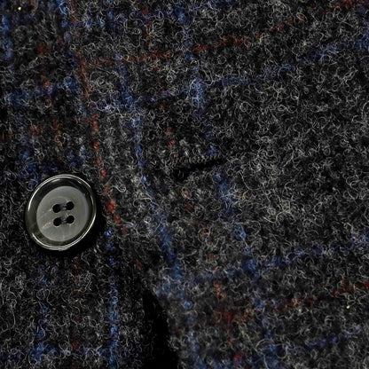 【中古】コムデギャルソン オムドゥ COMME des GARCONS HOMME DEUX 2024年秋冬 ウール チェック テーラードジャケット ダークグレーxレッド×ブルー【 L 】【 状態ランクA 】【 メンズ 】