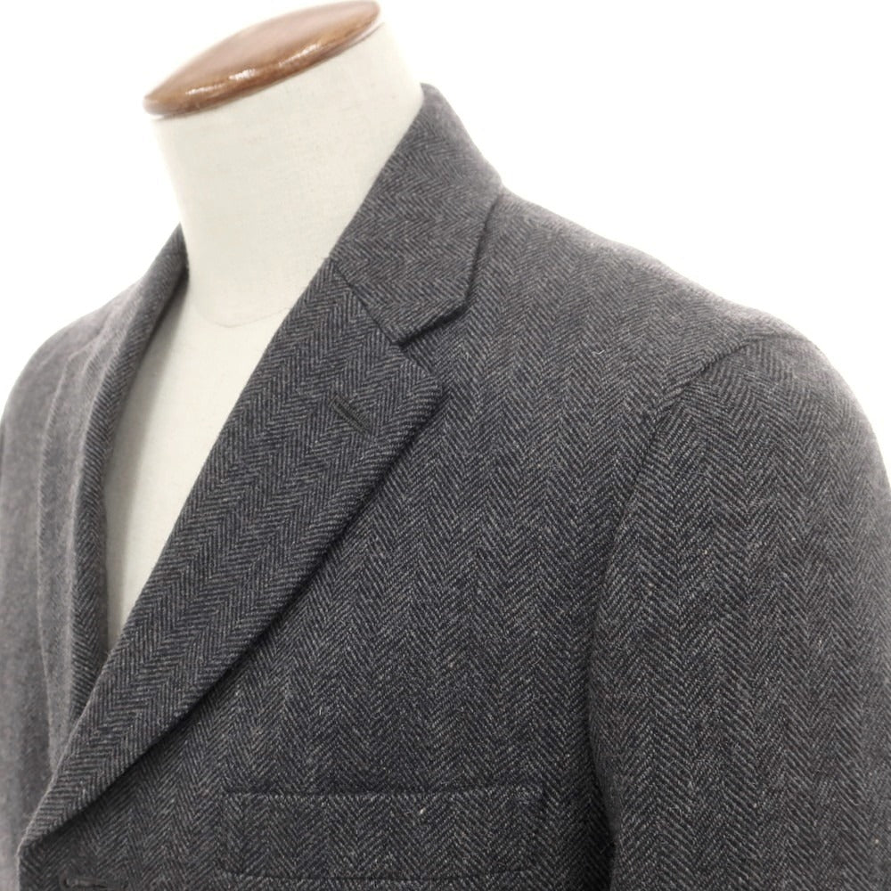 【中古】コムデギャルソン オムドゥ COMME des GARCONS HOMME DEUX 2024年秋冬 ヘリンボーンウール テーラードジャケット グレー【サイズM】【 状態ランクA 】【 メンズ 】 [DPD]