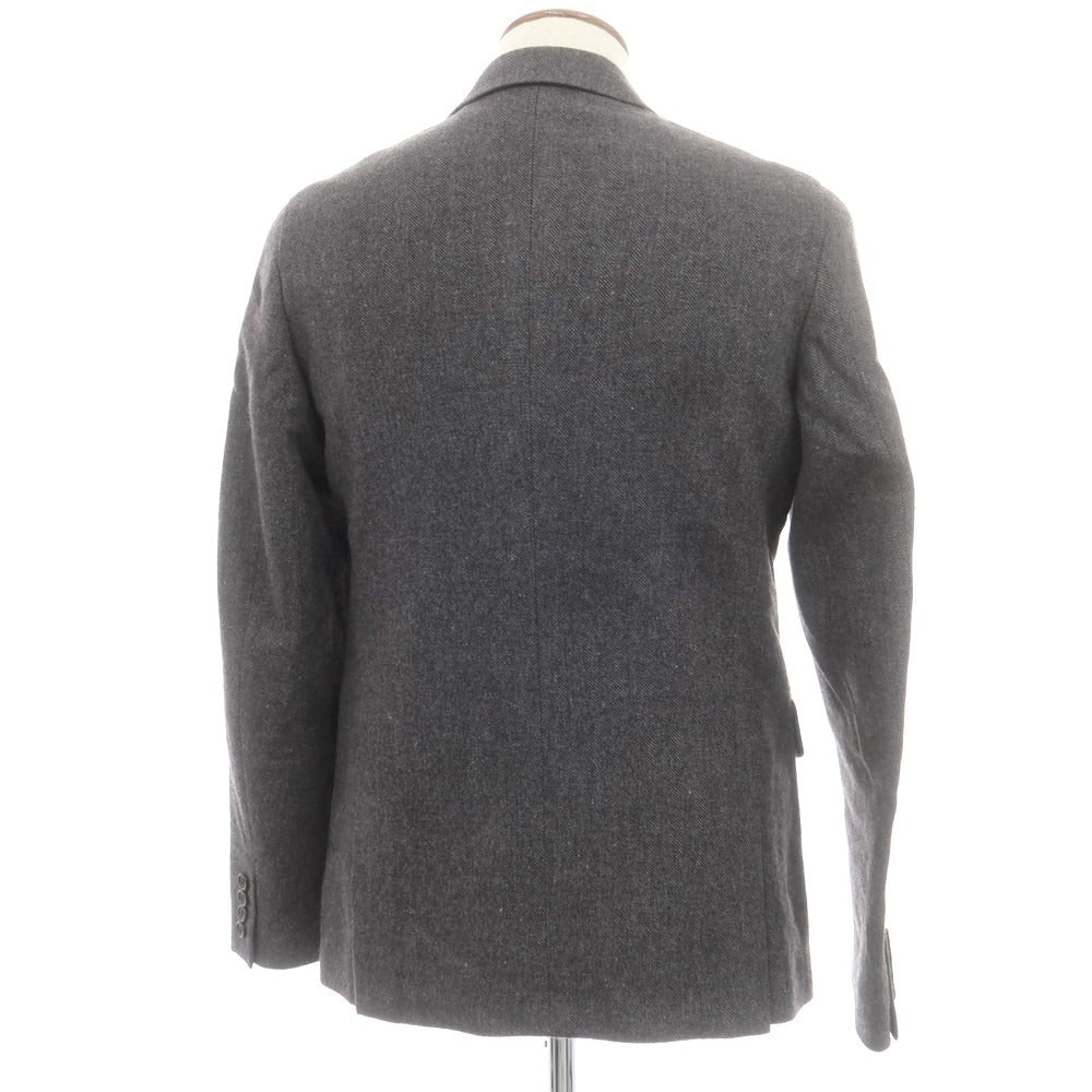 【中古】コムデギャルソン オムドゥ COMME des GARCONS HOMME DEUX 2024年秋冬 ヘリンボーンウール テーラードジャケット グレー【サイズM】【 状態ランクA 】【 メンズ 】 [DPD]