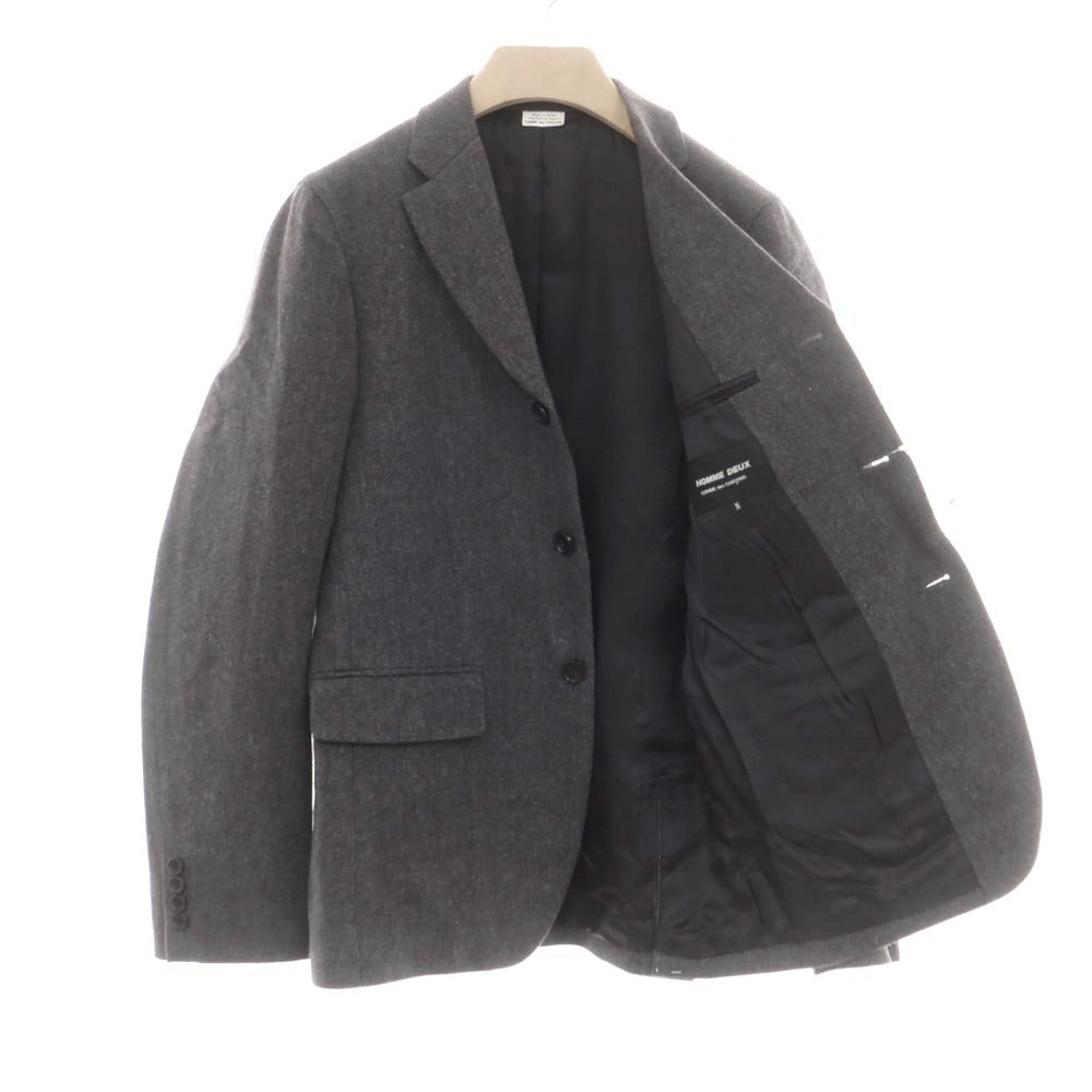【中古】コムデギャルソン オムドゥ COMME des GARCONS HOMME DEUX 2024年秋冬 ヘリンボーンウール テーラードジャケット グレー【 M 】【 状態ランクA 】【 メンズ 】