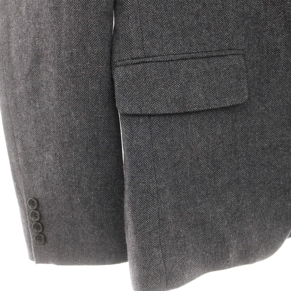 【中古】コムデギャルソン オムドゥ COMME des GARCONS HOMME DEUX 2024年秋冬 ヘリンボーンウール テーラードジャケット グレー【サイズM】【 状態ランクA 】【 メンズ 】 [DPD]