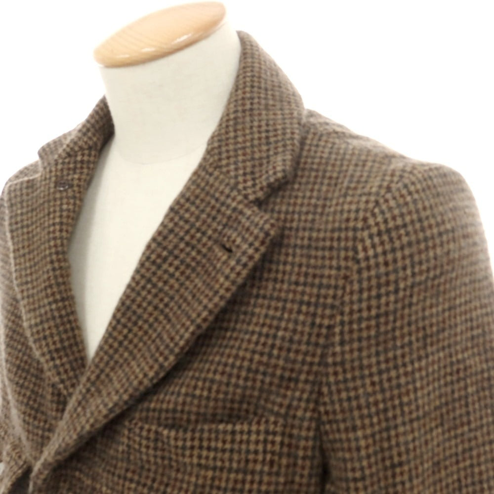 【中古】コムデギャルソン オムドゥ COMME des GARCONS HOMME DEUX 2024年秋冬 ウール ガンクラブチェック テーラードジャケット ブラウン系【 S 】【 状態ランクA 】【 メンズ 】