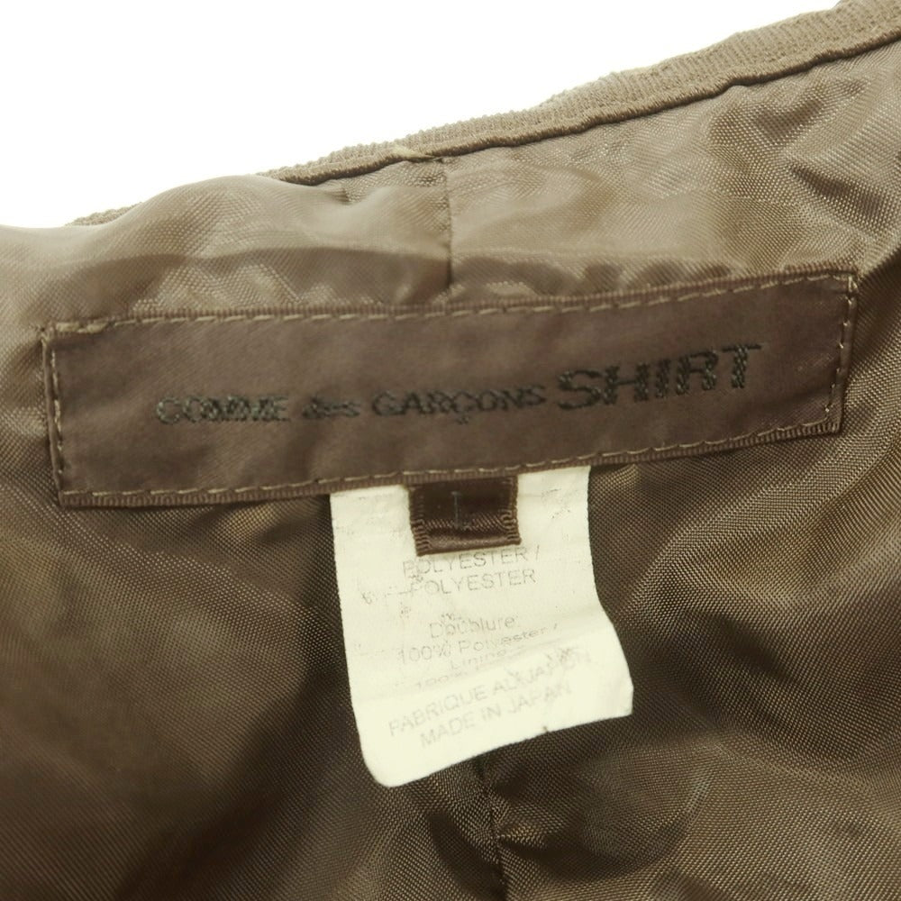 【中古】コムデギャルソンシャツ COMME des GARCONS SHIRT 2024年秋冬 ジャカードポリエステル カジュアルジャケット カーキ【サイズL】【 状態ランクA 】【 メンズ 】[EPD]