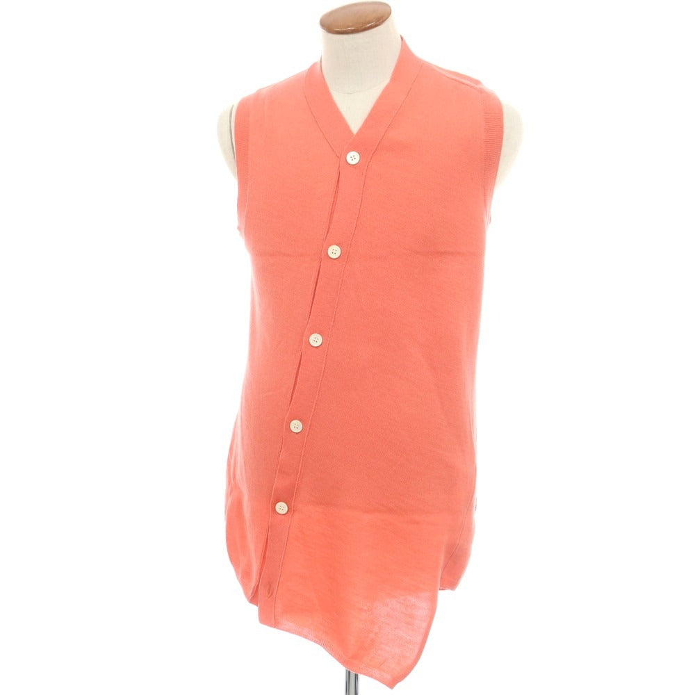 【中古】コムデギャルソンシャツ COMME des GARCONS SHIRT 2024年秋冬 ウール ロングニットベストカーディガン コーラルピンク【 M 】【 状態ランクA 】【 メンズ 】
