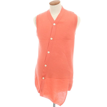 【中古】コムデギャルソンシャツ COMME des GARCONS SHIRT 2024年秋冬 ウール ロングニットベストカーディガン コーラルピンク【 M 】【 状態ランクA 】【 メンズ 】