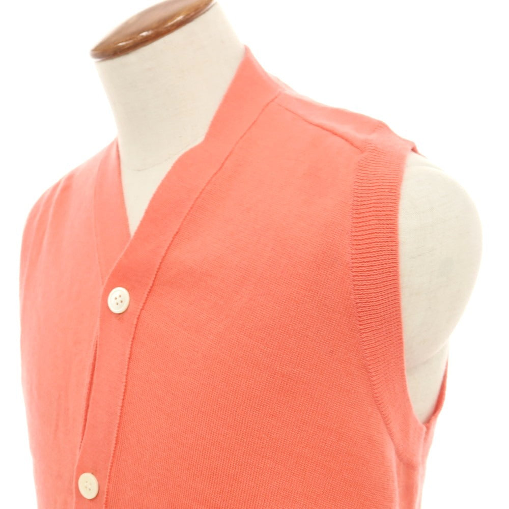 【中古】コムデギャルソンシャツ COMME des GARCONS SHIRT 2024年秋冬 ウール ロングニットベストカーディガン コーラルピンク【サイズM】【 状態ランクA 】【 メンズ 】 [DPD]