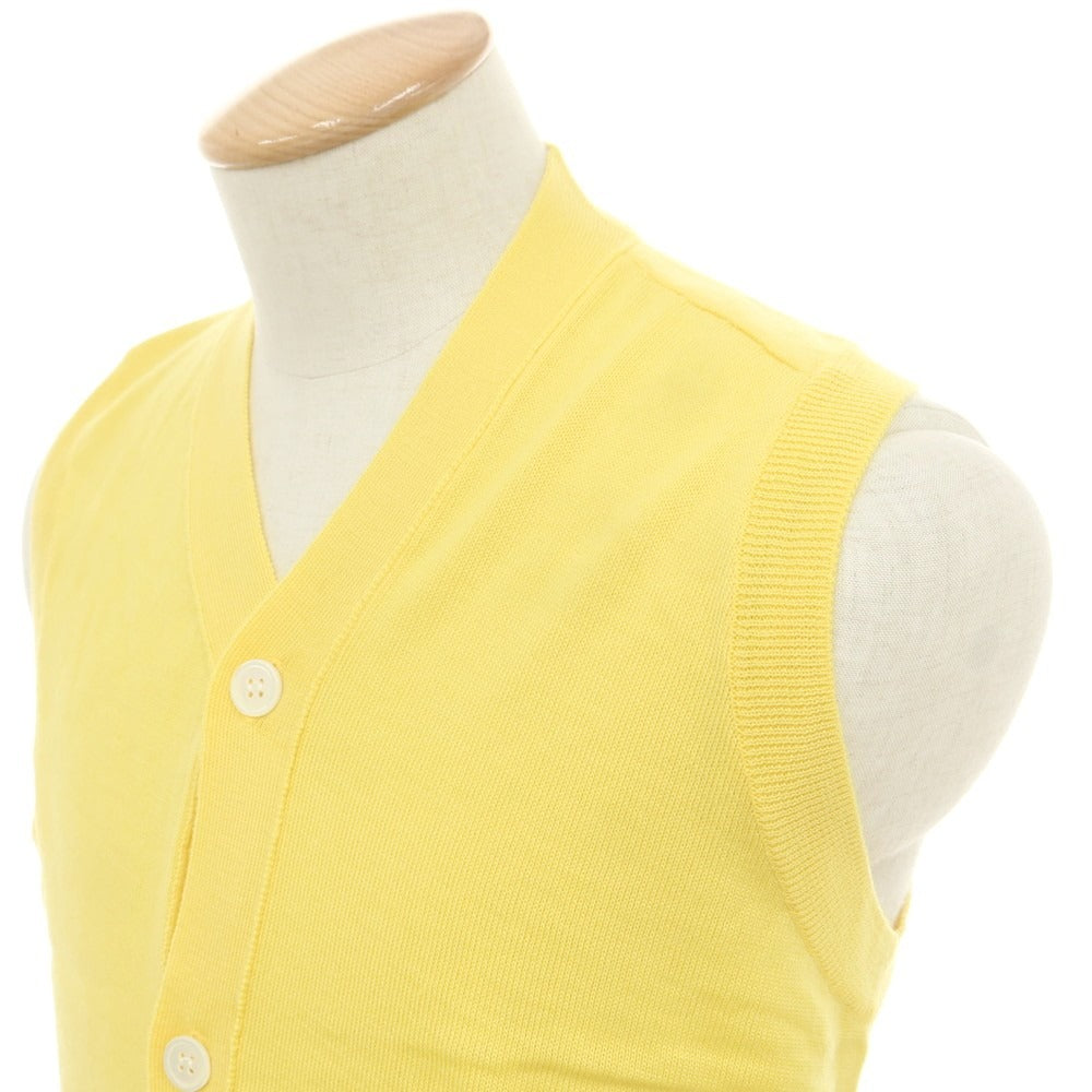 【中古】コムデギャルソンシャツ COMME des GARCONS SHIRT 2024年秋冬 ウール ロングニットベストカーディガン イエロー【 S 】【 状態ランクA 】【 メンズ 】