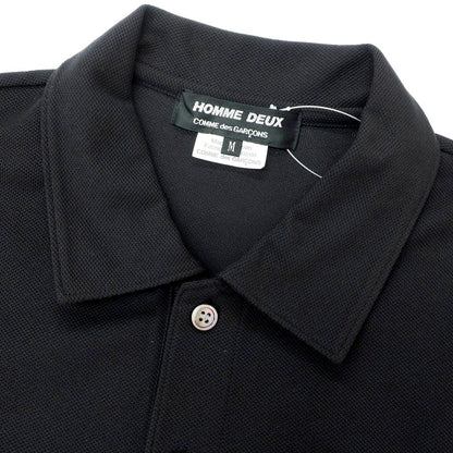【中古】コムデギャルソン オムドゥ COMME des GARCONS HOMME DEUX 2024年秋冬 ポリエステル 半袖ポロシャツ ブラック【 M 】【 状態ランクA 】【 メンズ 】