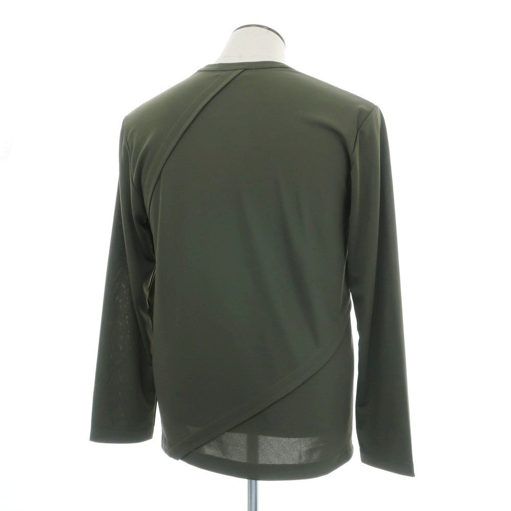 【中古】コムデギャルソン オムドゥ COMME des GARCONS HOMME DEUX 2024年秋冬 ポリエステル クルーネック 長袖Tシャツ オリーブ【 L 】【 状態ランクA 】【 メンズ 】