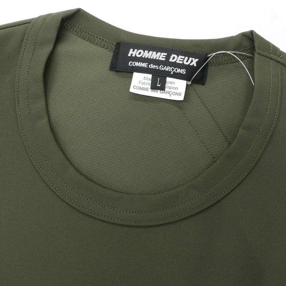【中古】コムデギャルソン オムドゥ COMME des GARCONS HOMME DEUX 2024年秋冬 ポリエステル クルーネック 長袖Ｔシャツ オリーブ【 L 】【 状態ランクA 】【 メンズ 】
