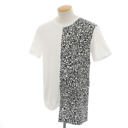 【中古】コムデギャルソン オムドゥ COMME des GARCONS HOMME DEUX 2024年秋冬 コットン クルーネック 半袖Ｔシャツ ホワイトxブラック【 S 】【 状態ランクA 】【 メンズ 】