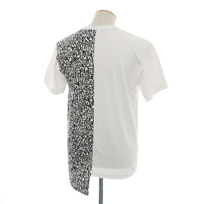 【中古】コムデギャルソン オムドゥ COMME des GARCONS HOMME DEUX 2024年秋冬 コットン クルーネック 半袖Ｔシャツ ホワイトxブラック【 S 】【 状態ランクA 】【 メンズ 】