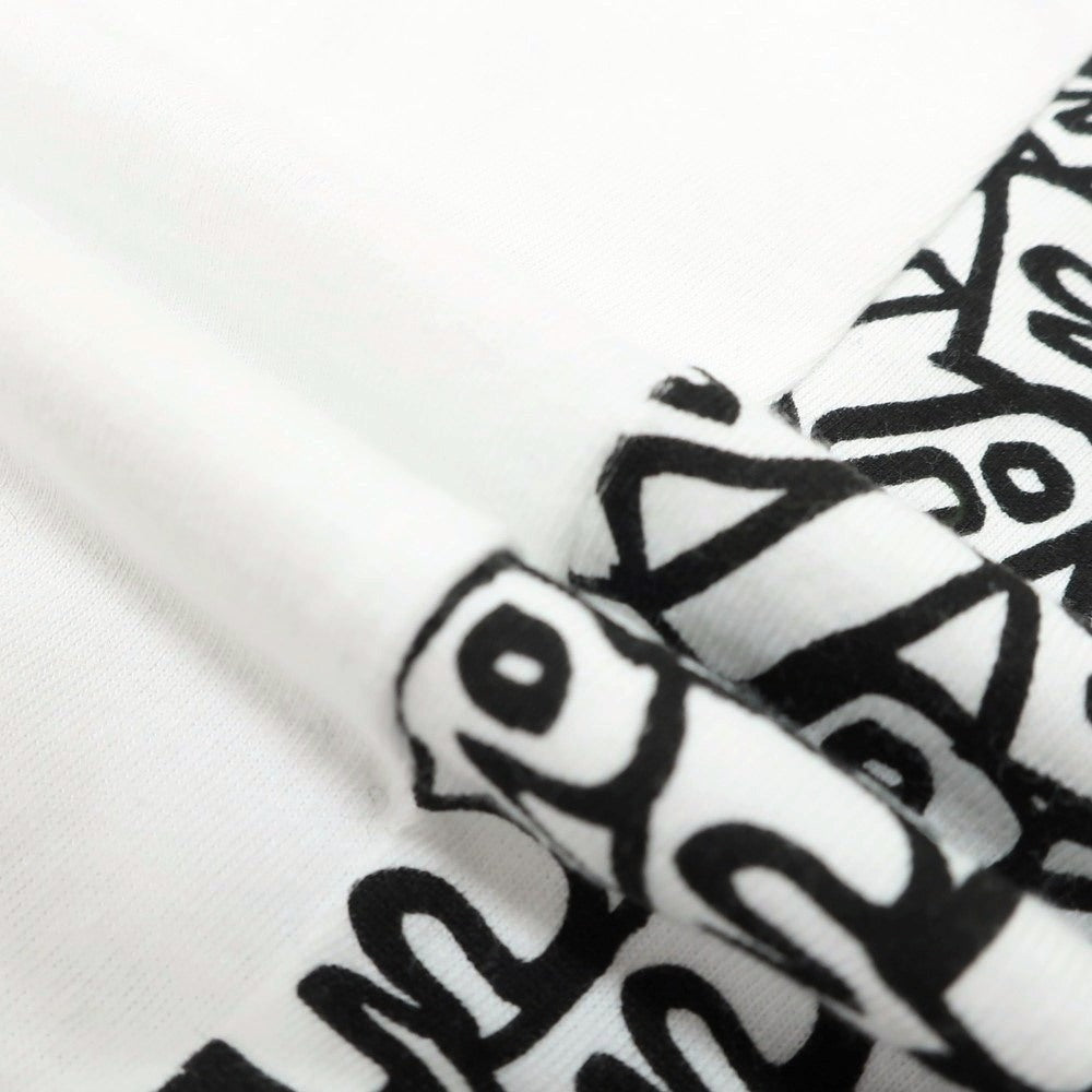 【中古】コムデギャルソン オムドゥ COMME des GARCONS HOMME DEUX 2024年秋冬 コットン クルーネック 半袖Ｔシャツ ホワイトxブラック【 S 】【 状態ランクA 】【 メンズ 】