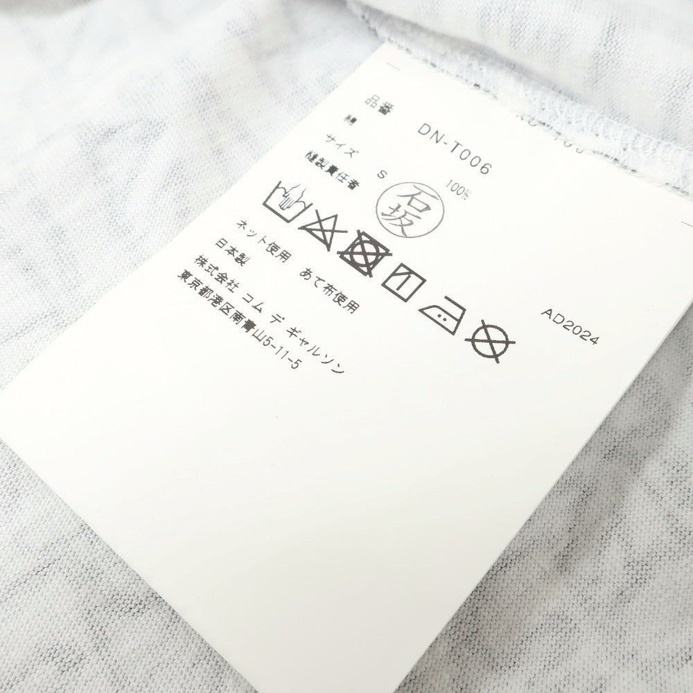 【中古】コムデギャルソン オムドゥ COMME des GARCONS HOMME DEUX 2024年秋冬 コットン クルーネック 半袖Ｔシャツ ホワイトxブラック【 S 】【 状態ランクA 】【 メンズ 】