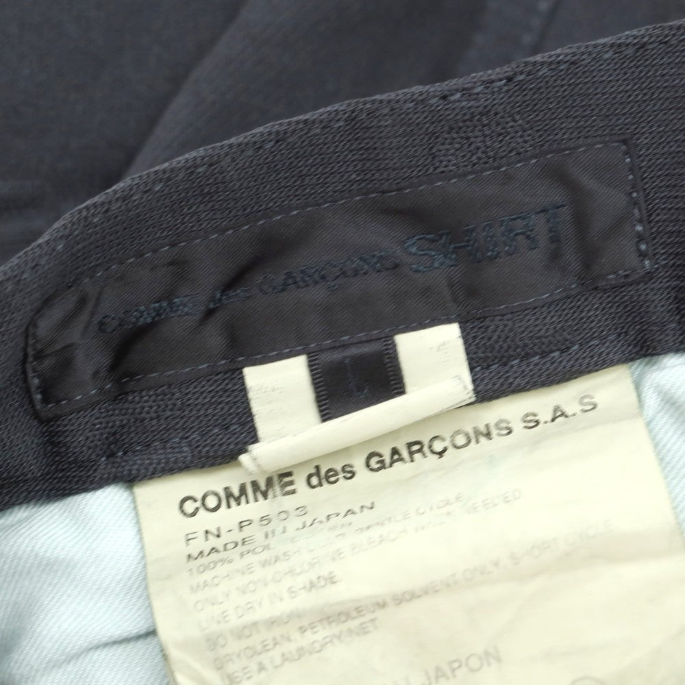 【中古】コムデギャルソンシャツ COMME des GARCONS SHIRT 2024年秋冬 ポリエステル カジュアルスラックスパンツ ダークグレー【サイズL】【 状態ランクA 】【 メンズ 】[EPD]