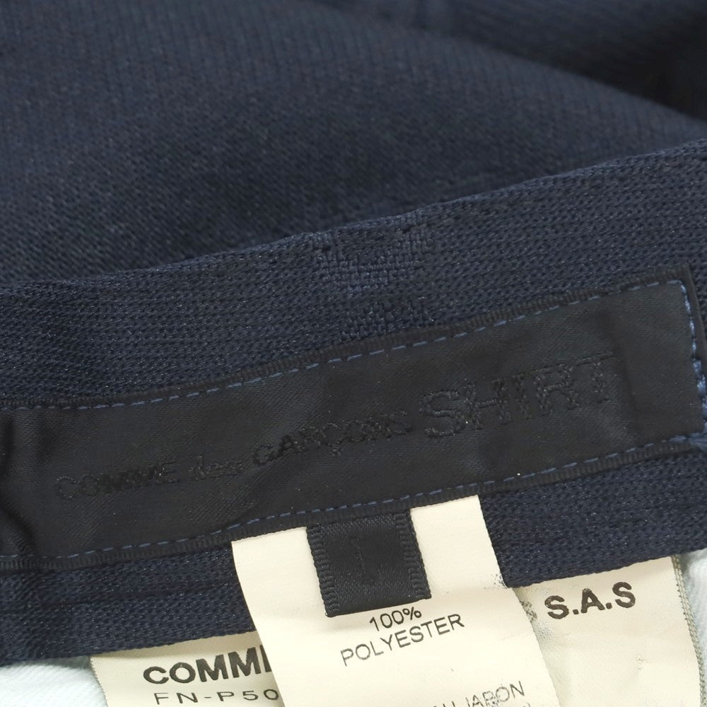 【中古】コムデギャルソンシャツ COMME des GARCONS SHIRT 2024年秋冬 ポリエステル カジュアルスラックスパンツ ネイビー【サイズL】【 状態ランクA 】【 メンズ 】[EPD]