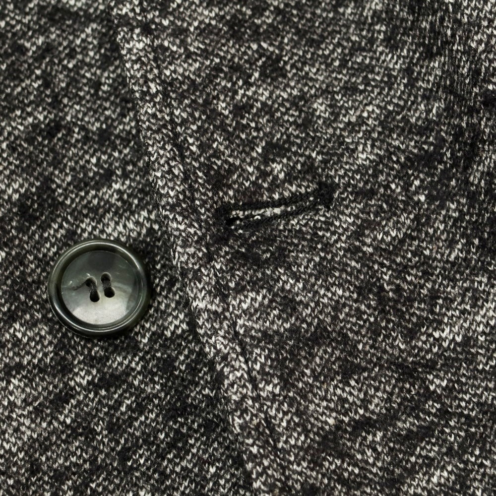 【中古】ミスターリックテイラー Mr.Rick Tailor ウール コットン チェスターフィールドコート ブラックxホワイト【サイズ46】【 状態ランクC 】【 メンズ 】 [DPD]