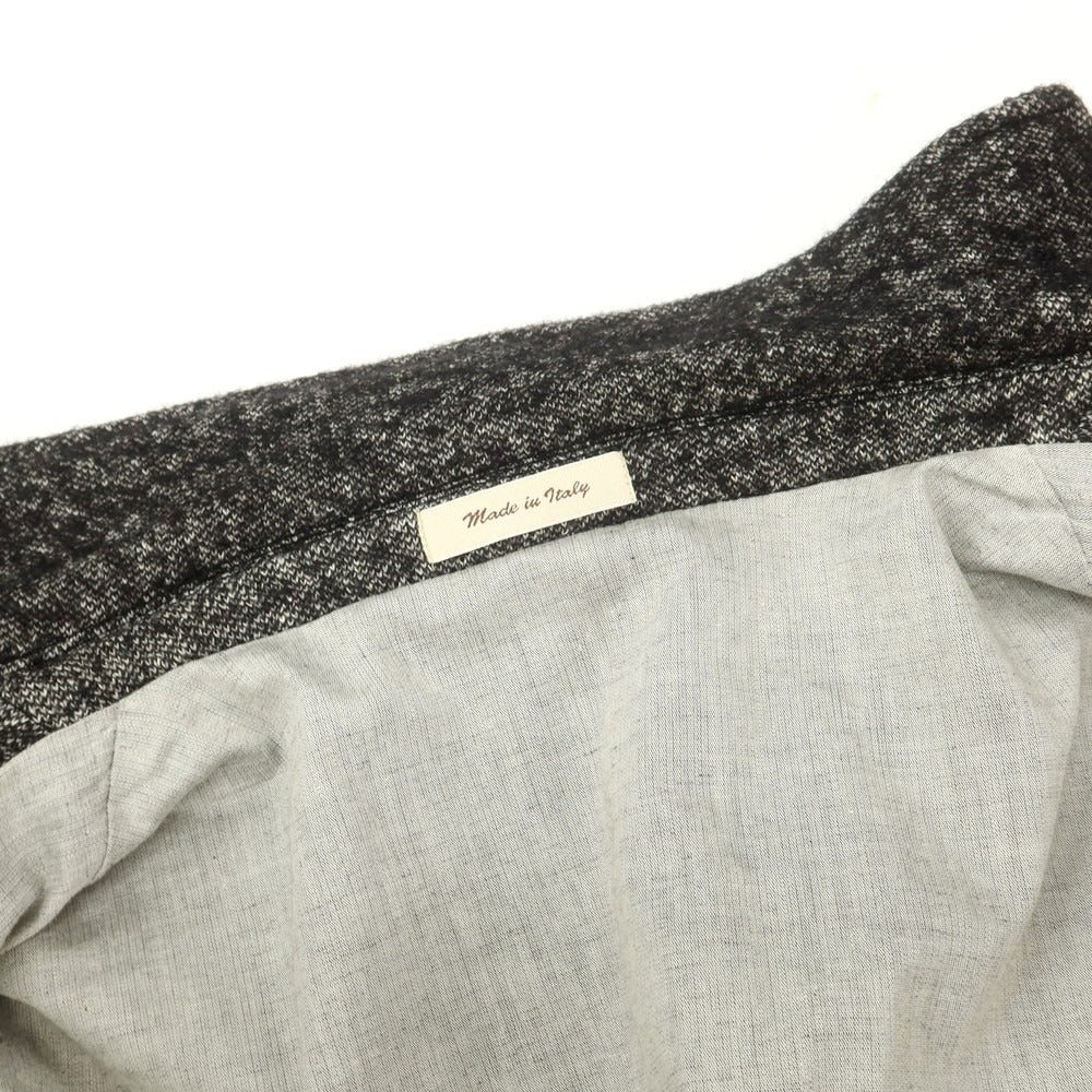 【中古】ミスターリックテイラー Mr.Rick Tailor ウール コットン チェスターフィールドコート ブラックxホワイト【サイズ46】【 状態ランクC 】【 メンズ 】 [DPD]