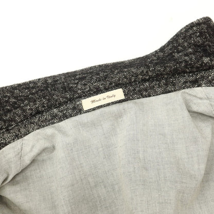 【中古】ミスターリックテイラー Mr.Rick Tailor ウールコットン チェスターフィールドコート ブラックxホワイト【 46 】【 状態ランクC 】【 メンズ 】