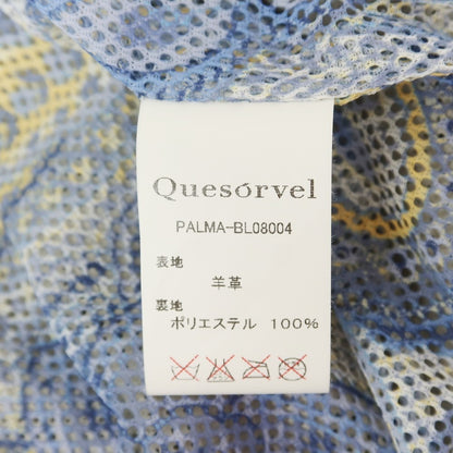 【中古】キソヴェル Quesorvel パンチング ラムレザー ブルゾン オフホワイト【 46 】【 状態ランクC 】【 メンズ 】