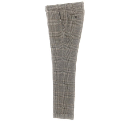 【中古】ディストリクトユナイテッドアローズ District UNITED ARROWS ウール チェック ダブルスーツ グレー【 上44/下46 】【 状態ランクC 】【 メンズ 】