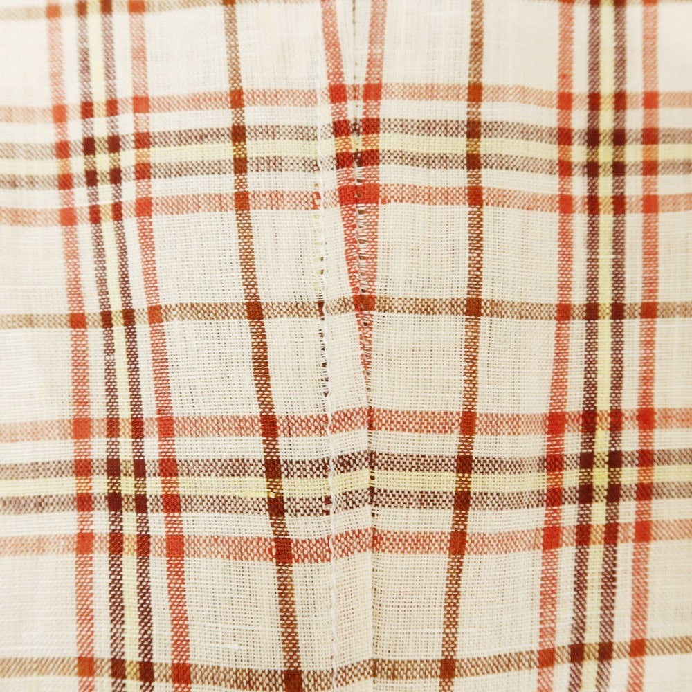 [Used] Artigianale Linen Check Tailored Jacket Off-White x Red [44] [Condition Rank C] [Men&
