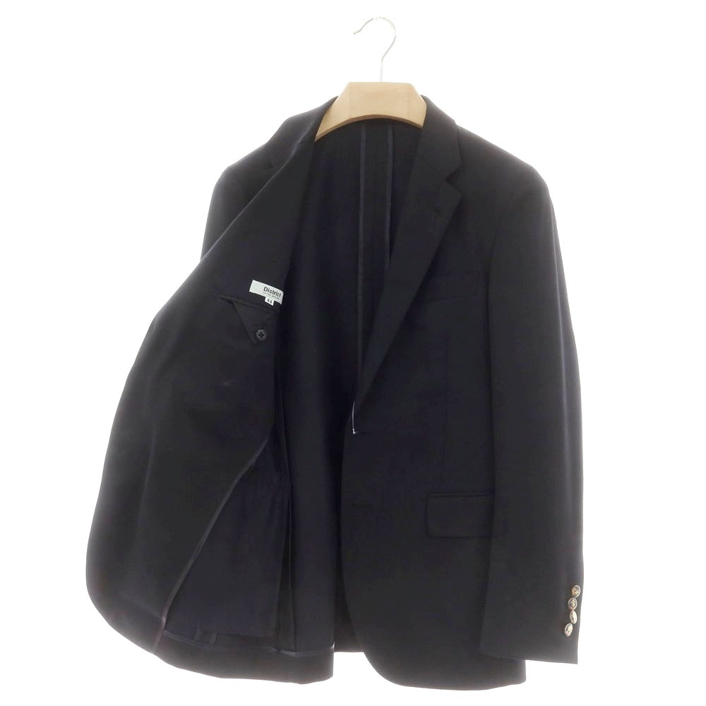 【中古】ディストリクトユナイテッドアローズ District UNITED ARROWS ウール テーラードジャケット ブラック【 44 】【 状態ランクC 】【 メンズ 】