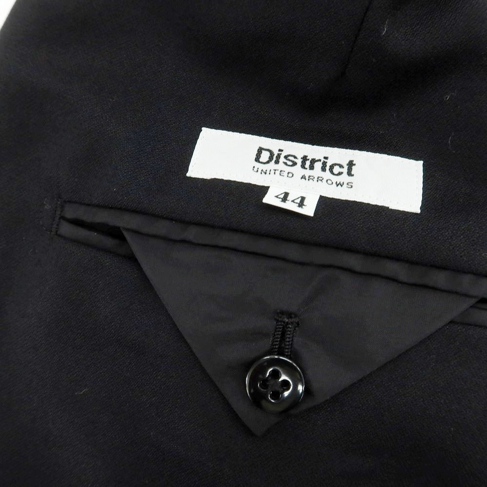 【中古】ディストリクトユナイテッドアローズ District UNITED ARROWS ウール テーラードジャケット ブラック【 44 】【 状態ランクC 】【 メンズ 】