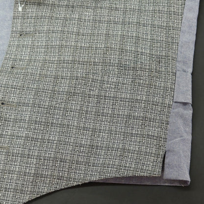 【中古】ボリオリ BOGLIOLI シルクリネンウール チェック ジレ ベスト グレーxライトネイビー【 46 】【 状態ランクB 】【 メンズ 】