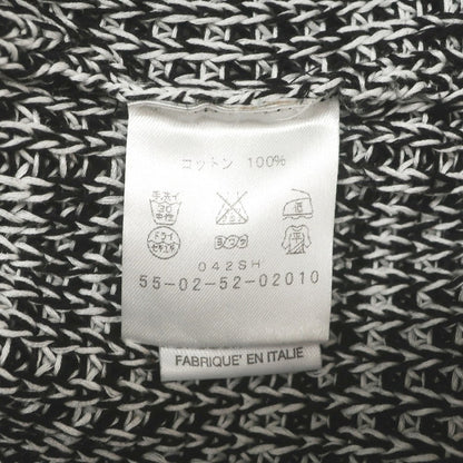【SALE10%OFF/返品不可】【中古】ロベルトコリーナ ROBERTO COLLINA コットン Vネック プルオーバーニット ブラックxホワイト【 46 】【 状態ランクB 】【 メンズ 】 [EPD]