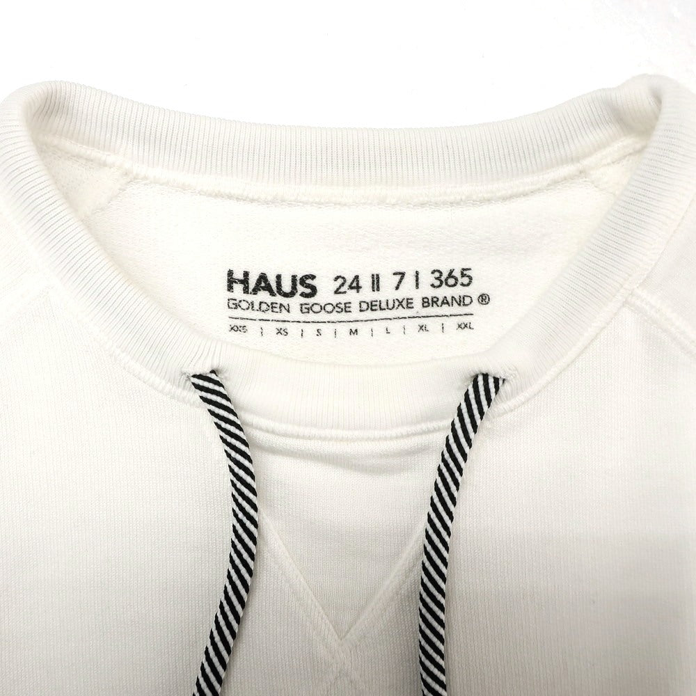 [Used] Golden Goose GOLDEN GOOSE Cotton Crew Neck Sweatshirt White [XS] [Condition Rank C] [Men&