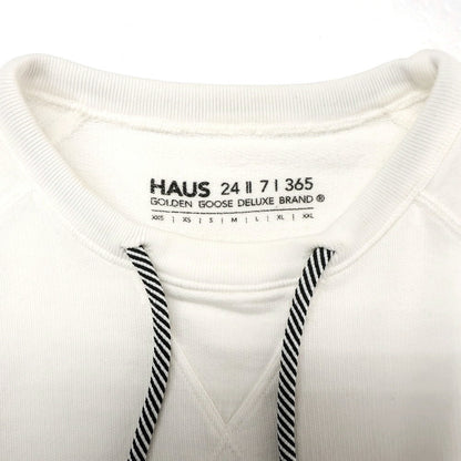 [Used] Golden Goose GOLDEN GOOSE Cotton Crew Neck Sweatshirt White [XS] [Condition Rank C] [Men&