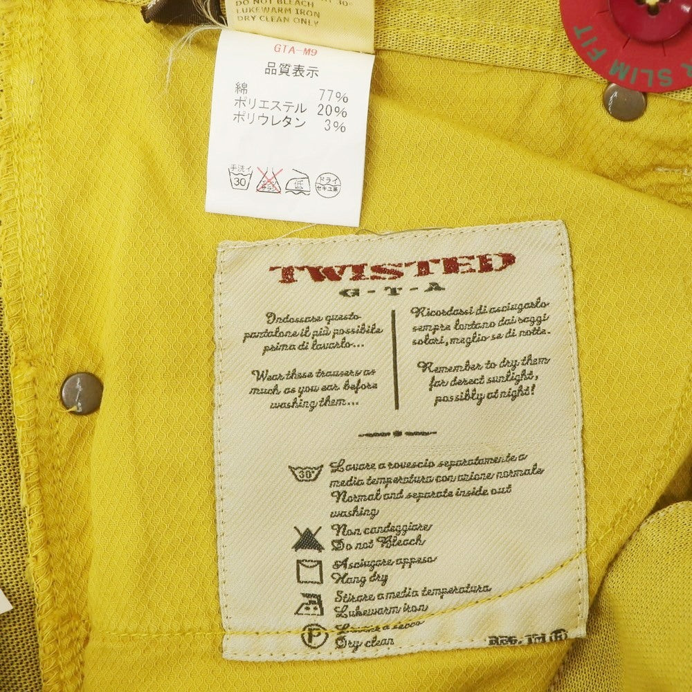 [Used] GTA TWISTED Stretch Cotton Polyester 5 Pocket Pants Yellow [32] [Condition Rank B] [Men&