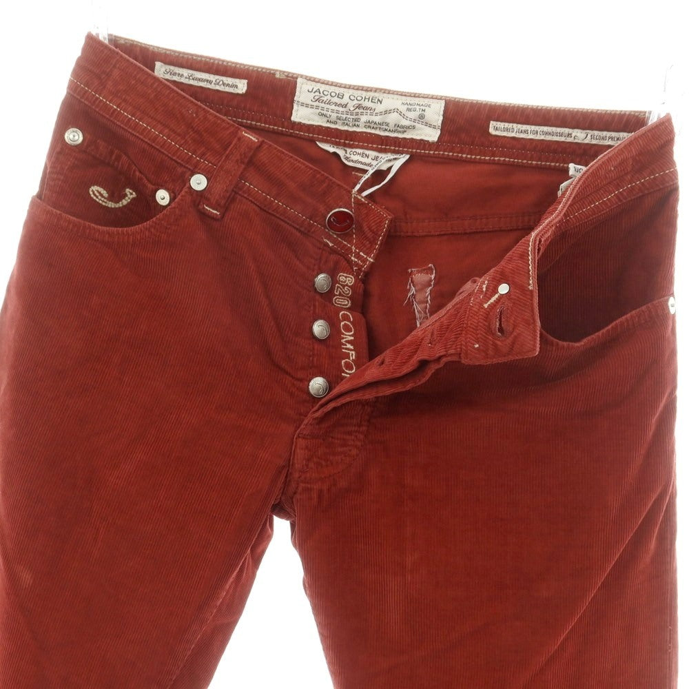 【中古】ヤコブコーエン JACOB COHEN J620 ストレッチ コットン コーデュロイパンツ レッド系【 32 】【 状態ランクC 】【 メンズ 】