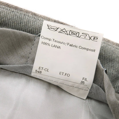 【中古】ジェルマーノ GERMANO ウール チェック カジュアルスラックスパンツ ベージュxグレー【 48 】【 状態ランクC 】【 メンズ 】