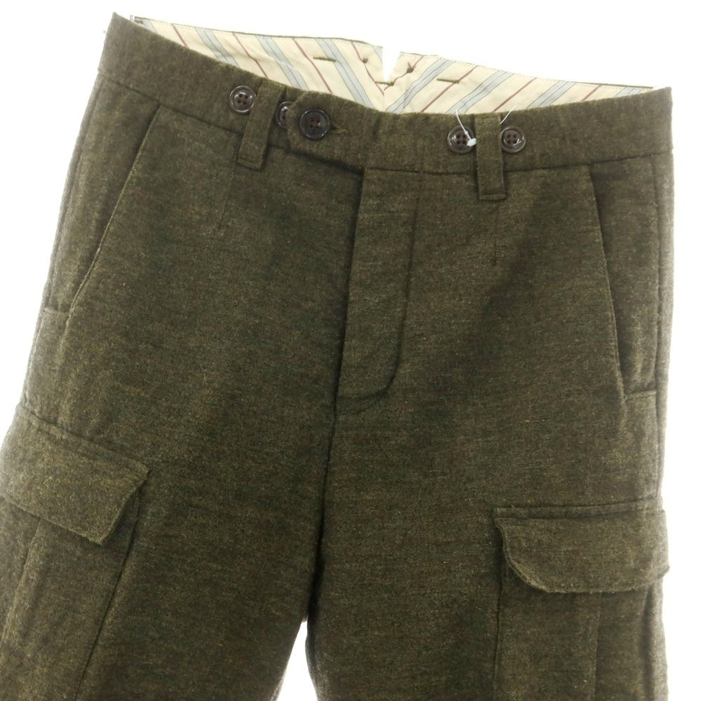【中古】キソヴェル Quesorvel ウールリネンモヘヤ カーゴパンツ オリーブ【 44 】【 状態ランクB 】【 メンズ 】