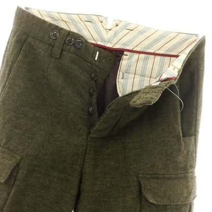 【中古】キソヴェル Quesorvel ウールリネンモヘヤ カーゴパンツ オリーブ【 44 】【 状態ランクB 】【 メンズ 】