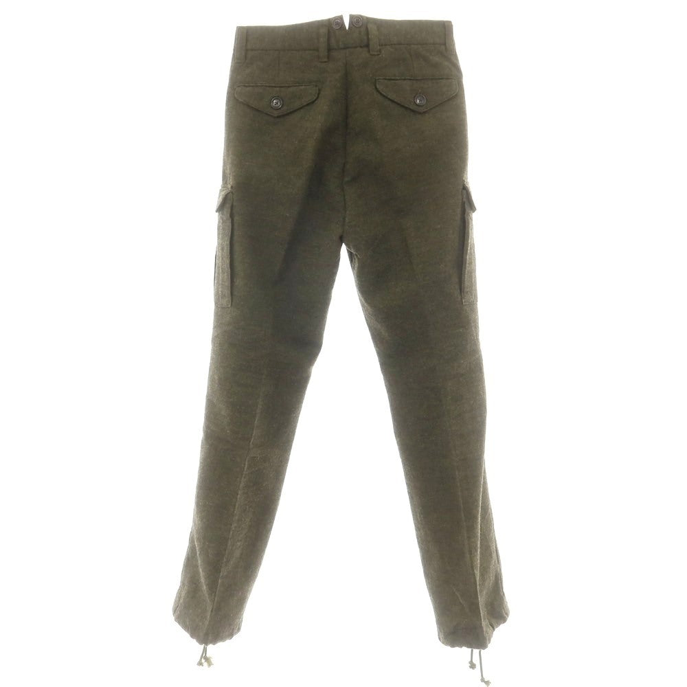 【中古】キソヴェル Quesorvel ウールリネンモヘヤ カーゴパンツ オリーブ【 44 】【 状態ランクB 】【 メンズ 】