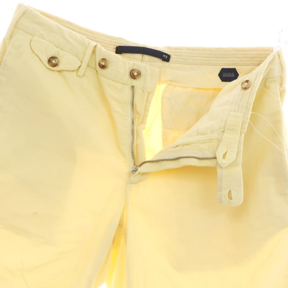 [Used] INCOTEX Cotton Summer Corduroy Shorts Light Yellow [48] [Condition Rank C] [Men&