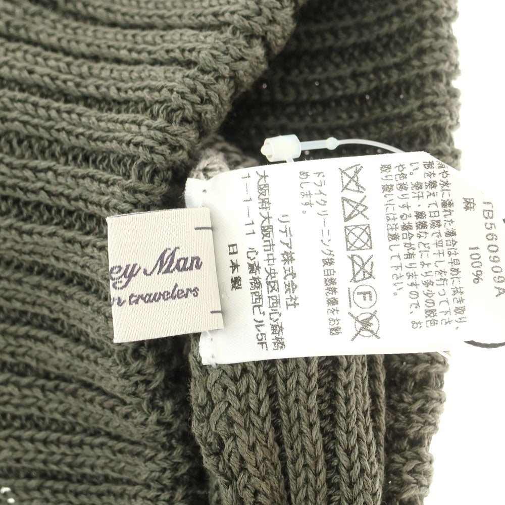 [Used] [Unused] Journeyman Linen Knit Cap Olive x Gray [F] [Condition Rank S] [Men&
