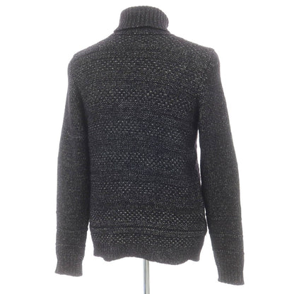 【中古】ロベルトコリーナ ROBERTO COLLINA ミドルゲージ ウールシルク タートルネック プルオーバーニット ブラック【 46 】【 状態ランクB 】【 メンズ 】
