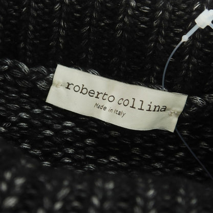 【中古】ロベルトコリーナ ROBERTO COLLINA ミドルゲージ ウールシルク タートルネック プルオーバーニット ブラック【 46 】【 状態ランクB 】【 メンズ 】