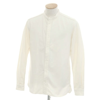 [Used] ORGUEIL Oxford cotton band collar shirt, off-white [38] [Condition rank B] [Men&