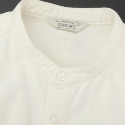 [Used] ORGUEIL Oxford cotton band collar shirt, off-white [38] [Condition rank B] [Men&