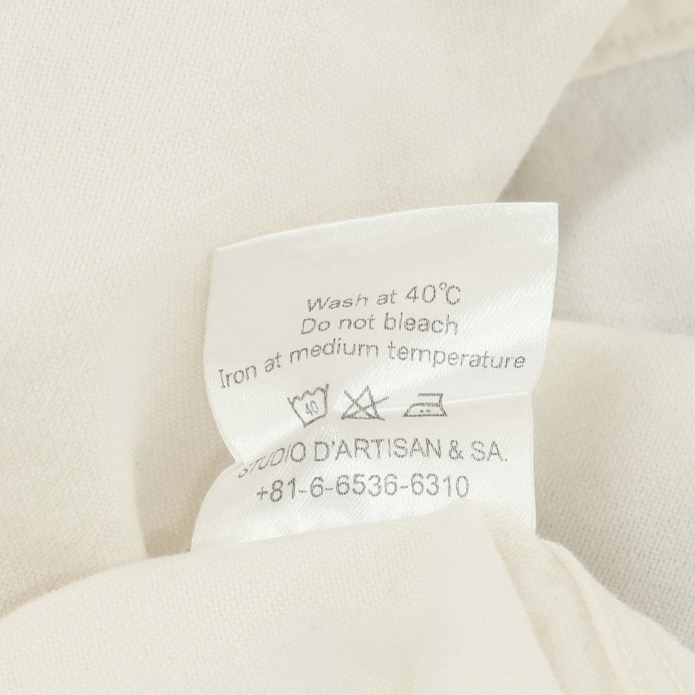 [Used] ORGUEIL Oxford cotton band collar shirt, off-white [38] [Condition rank B] [Men&