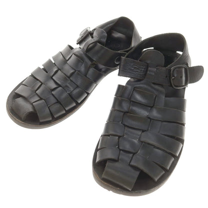 [Used] ZEUS Leather Sandals Black [39] [Condition Rank C] [Men&