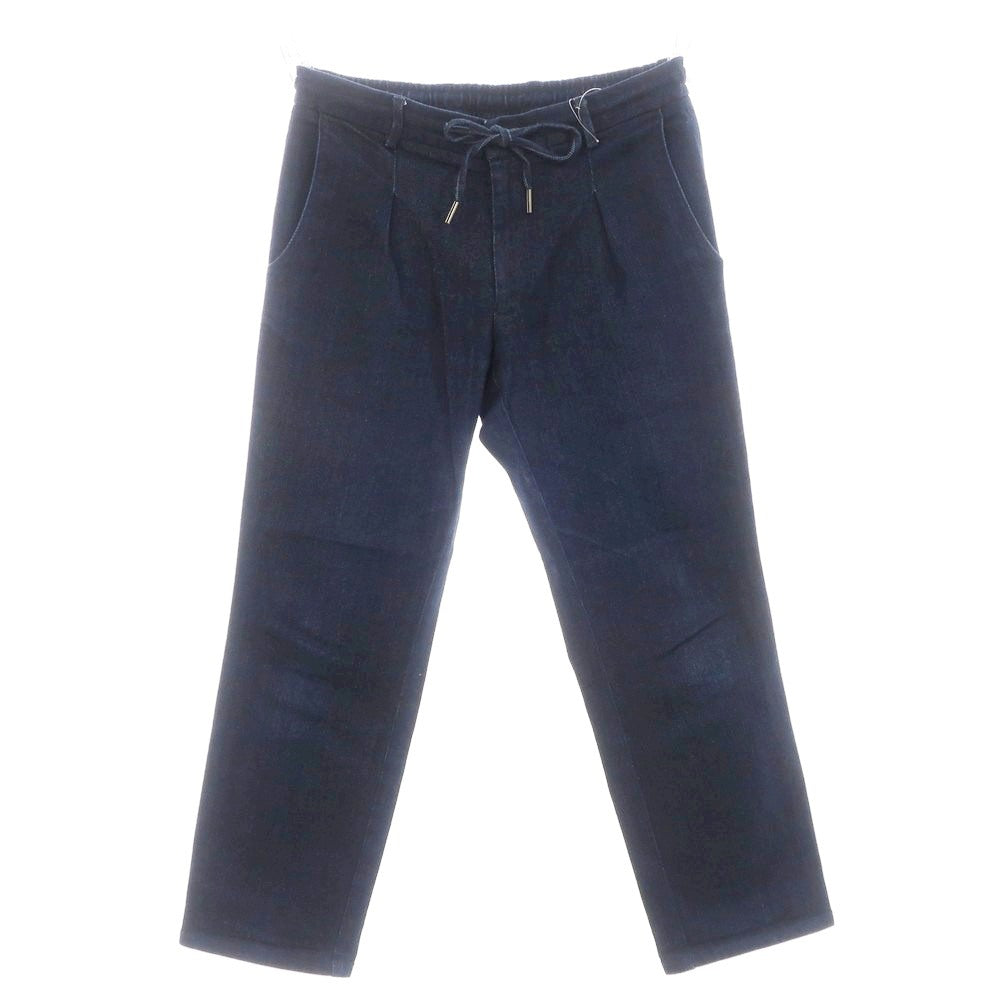 【中古】ジェルマーノ GERMANO ストレッチ コットン デニム イージーデニムスラックスパンツ ネイビー【 46 】【 状態ランクC 】【 メンズ 】